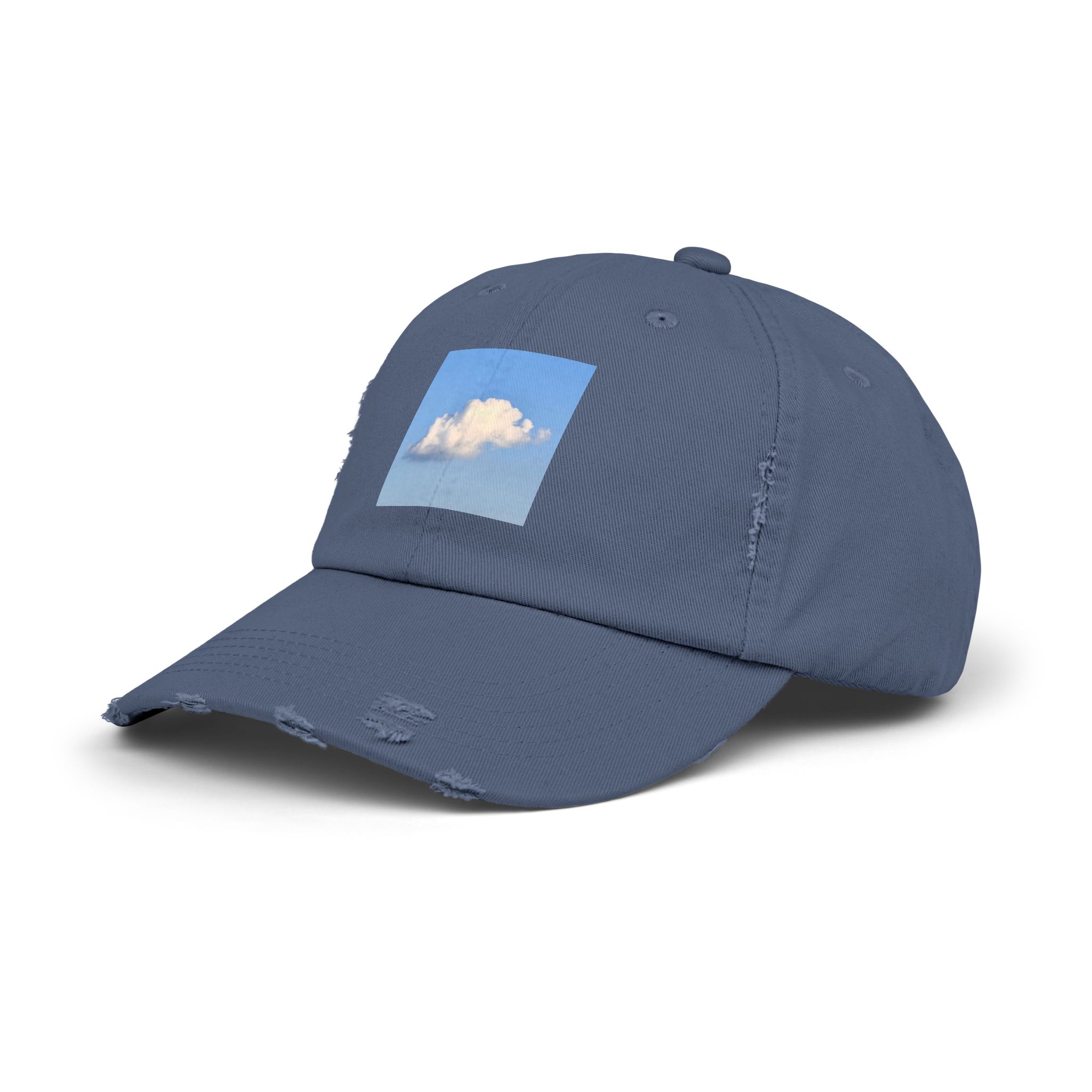 Man in Kyoto - Cloud Print Unisex Distressed Cap - Trendy Pink Summer Hat