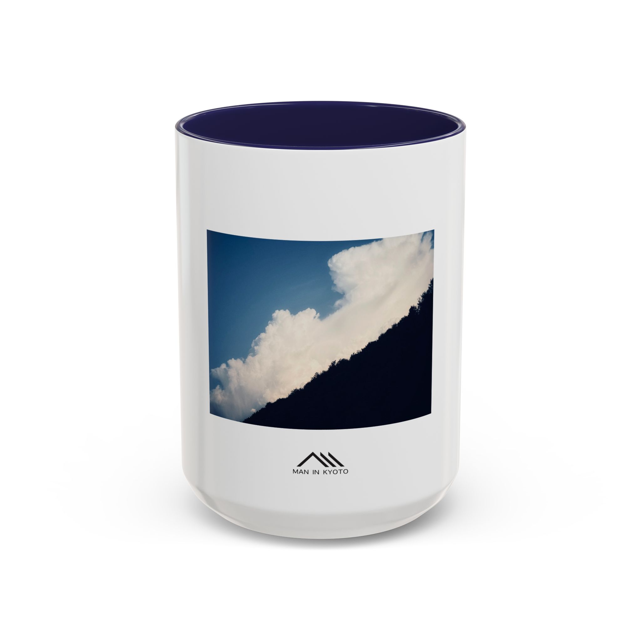 Man in Kyoto - Scenic Accent Coffee Mug - Mountain View Design - Perfect for Nature Lovers